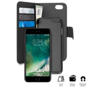 PURO Wallet Detachable - Etui 2w1 iPhone 7 Plus / iPhone 6s Plus / iPhone 6 Plus (czarny)