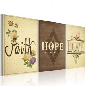Obraz - Faith, Hope & Love