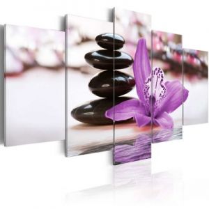 Obraz - Orchidea, kamienie i zen