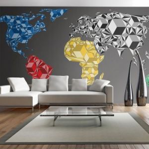 Fototapeta - Map of the World - colorful solids