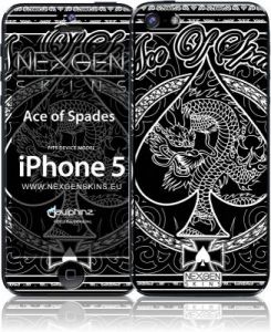 Nexgen Skins - Zestaw skórek na obudowę z efektem 3D iPhone 5/5S (Ace of Spades 3D)