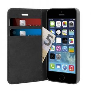 PURO Wallet Case - Etui iPhone SE / iPhone 5s / iPhone 5 (czarny)