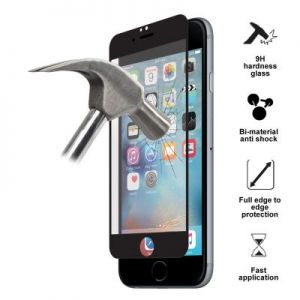 PURO Premium Tempered Glass - Szkło ochronne hartowane na ekran iPhone 6s / iPhone 6 (czarna ramka)