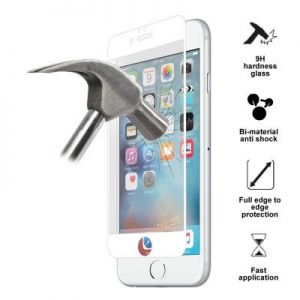 PURO Premium Tempered Glass - Szkło ochronne hartowane na ekran iPhone 6s / iPhone 6 (biała ramka)