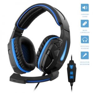 1Life Cyber 7.1 - Słuchawki dla graczy virtual 7.1 surround z mikrofonem (czarny/niebieski)