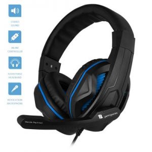 1Life Thunder Blue - Słuchawki stereofoniczne dla graczy z mikrofonem (czarny/niebieski)