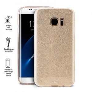 PURO Glitter Shine Cover - Etui Samsung Galaxy S7 edge (Gold)