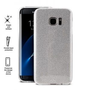 PURO Glitter Shine Cover - Etui Samsung Galaxy S7 edge (Silver)