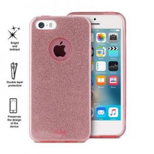 PURO Glitter Shine Cover - Etui iPhone SE / iPhone 5s / iPhone 5 (Rose Gold)