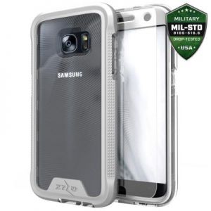 Zizo ION Cover - Pancerne etui Samsung Galaxy S7 + szkło 9H na ekran (srebrny/przydymiony)