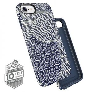 Speck Presidio Inked - Etui iPhone 7 (Shibori Tile Blue Matte/Marine Blue)