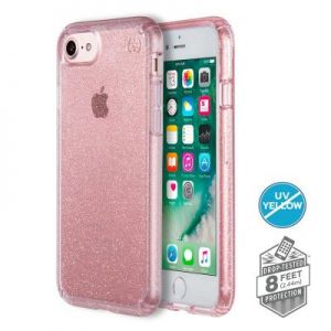 Speck Presidio Clear with Glitter - Etui iPhone 7 (Rose Pink/Gold Glitter)