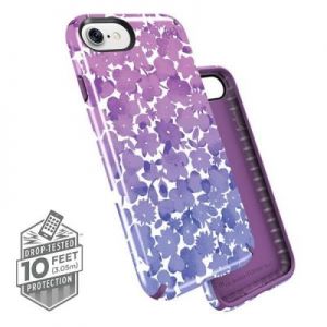 Speck Presidio Inked - Etui iPhone 7 (Watercolorfloral Purple Glossy/Acai Purple)