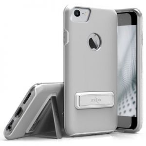 Zizo Elite - Etui iPhone 7 z podstawką + szkło hartowane (srebrny)