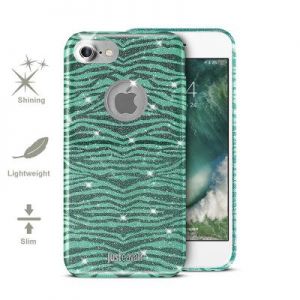 JUST CAVALLI Leo Zebra Glitter Cover - Etui iPhone 7 (Green)