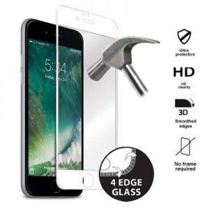 Puro Premium Full Edge Tempered Glass - Szkło ochronne hartowane na ekran iPhone 7 (biała ramka)