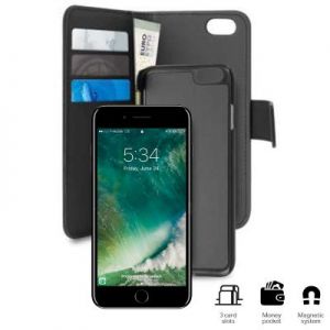 PURO Wallet Detachable - Etui 2w1 iPhone 7 / iPhone 6s / iPhone 6 (czarny)