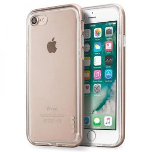 Laut EXOFRAME - Etui iPhone 7 z aluminiową ramką z 2 foliami na ekran w zestawie (Gold)