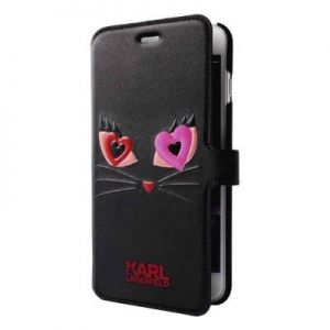Karl Lagerfeld Choupette In Love 2 Booktype Case - Etui iPhone 7 z klapką (Black)