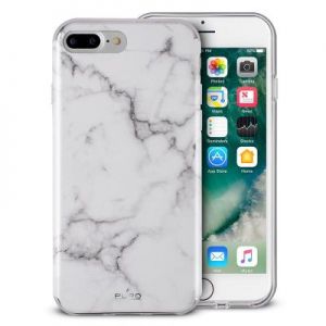 PURO Marble Cover - Etui iPhone 7 Plus / iPhone 6s Plus / iPhone 6 Plus (Statuary White)