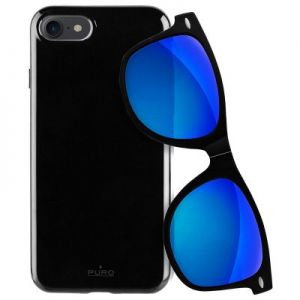 PURO Sunny Kit - Zestaw etui iPhone 7 + składane okulary przeciwsłoneczne (czarny)