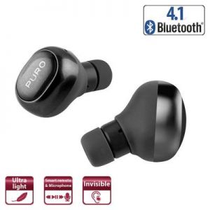 PURO Secret Earphones - Bezprzewodowe słuchawki dokanałowe Bluetooth V4.1 z mikrofonem, obsługujące