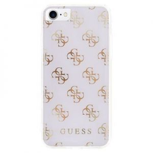 Guess 4G Resin Case- Etui iPhone 7 (biały/złoty)