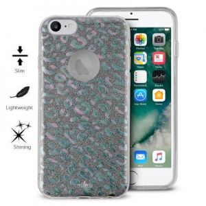 PURO Glitter Shine Leopard Cover - Etui iPhone 7 / iPhone 6s / iPhone 6 (Iridescent) Limited edition