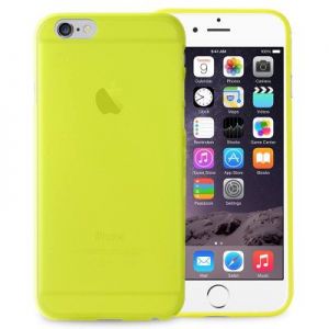 PURO Ultra Slim \\"0.3\\" Cover - Zestaw etui + folia na ekran iPhone 6s / iPhone 6 (limon
