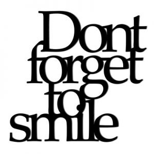 Napis na ścianę DONT FORGET TO SMILE czarny DFTS1-1