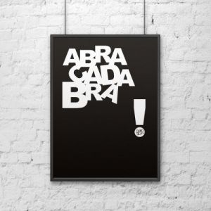 Plakat dekoracyjny 50x70 cm ABRACADABRA czarny DS-PL3-1