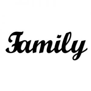 Napis na ścianę FAMILY czarny FAMILY1-1