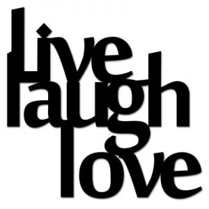 Napis na ścianę LIVE LAUGH LOVE czarny LLL1-1