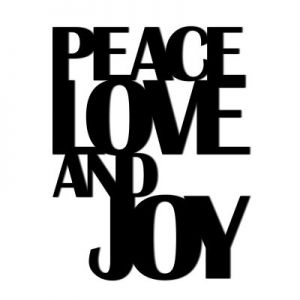 Świateczny napis na ścianę PEACE LOVE AND JOY PLAJ1-1